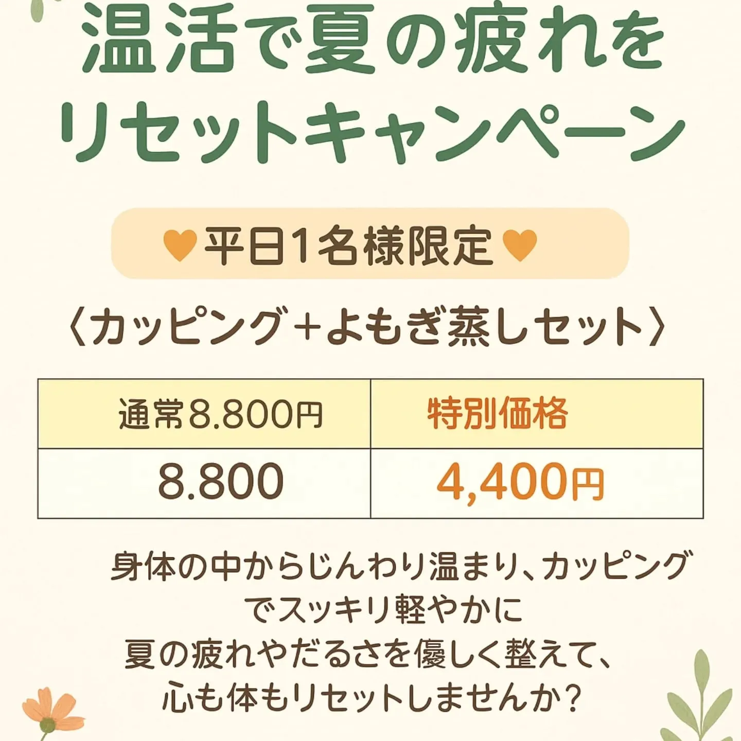 ＼平日限定✨特別キャンペーン／